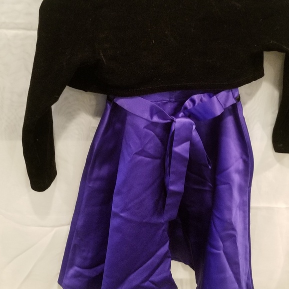 Purple & black little girls dress - Picture 2 of 3